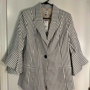 CAbi Navy and White Striped Blazer - NWT